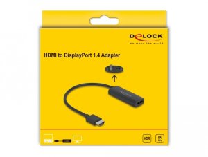 Adapter USB Delock DeLOCK 64213 adapter kablowy 0,18 m HDMI Typu A (Standard) DisplayPort + Micro-USB Czarny 3