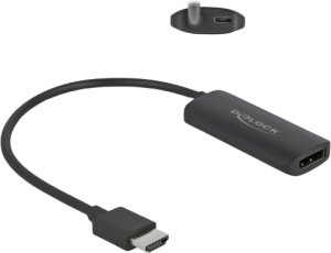 Adapter USB Delock DeLOCK 64213 adapter kablowy 0,18 m HDMI Typu A (Standard) DisplayPort + Micro-USB Czarny 4