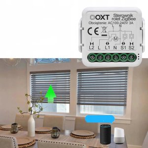 OXT Moduł OXT mini sterownik rolet żaluzji kąt pochylenia lameli WiFi+RF TUYA T229 15