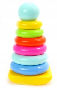 Lazur Układanka wieża tęczowa 00006 3