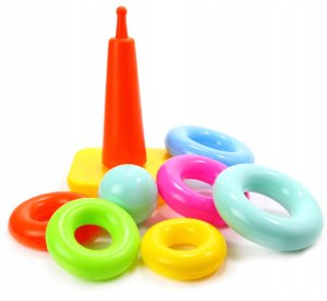 Lazur Układanka wieża tęczowa 00006 4