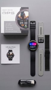 Smartwatch Wenom SMARTWATCH DAMSKI MĘSKI PREMIUM 2026 GPS AMOLED Rozmowy 5ATM Zestaw 5