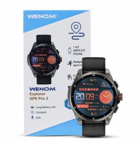 Smartwatch Wenom Smartwatch Męski Wenom Explorer Pro 2 GPS AMOLED Wodoodporny 5ATM Sportowy 16