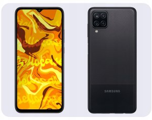 krainaGSM Etui z Klapką Do Samsung Galaxy A12 / M12 (Granatowe, Magnetyczne)   Szkło 7