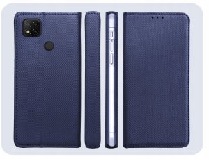 Hello Case Etui z Klapką Do Xiaomi Redmi 9C (Granatowe, Magnetyczne, Zamykane, Case) 6
