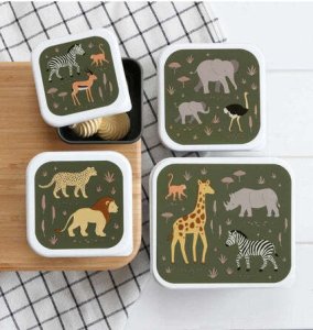 A Little Lovely Company Lunchboxy dla dzieci SAVANNA 5