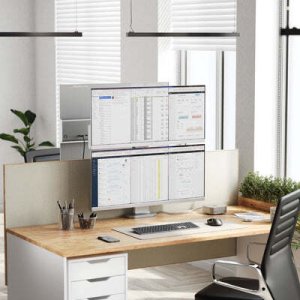 Alogic Alogic Elevate 34 Dual Vertical Monitor Stand Silver 4