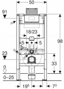 Stelaż Geberit Stelaż podtynkowy Geberit Duofix do WC, Omega 12cm, H98 (111.030.00.2) 5