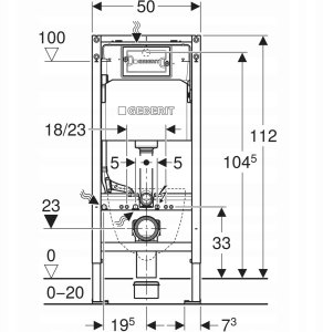 Stelaż Geberit Stelaż podtynkowy Geberit DuofixBasic do WC, Delta 12cm, H112 (111.153.00.3) 2