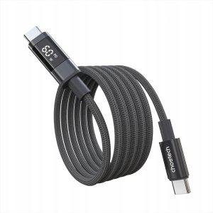 Kabel USB Choetech PD60W USB-C to USB-C Digital Display 1.2m Nylon Cable - black 2