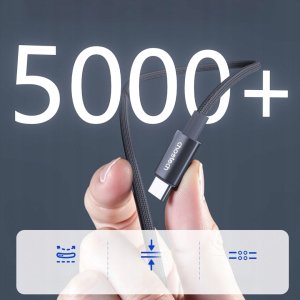 Kabel USB Choetech PD60W USB-C to USB-C Digital Display 1.2m Nylon Cable - black 8
