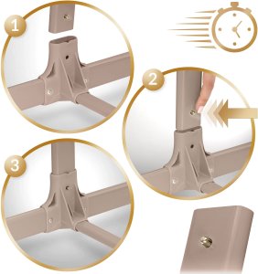 Nukido Łóżeczko dziecięce składane turystyczne dostawka + materac Nukido NK-243 12