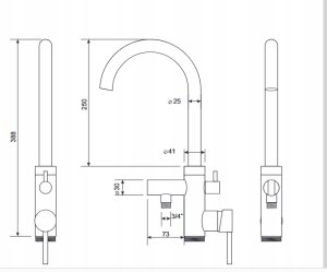 Bateria wannowa Liveno Bateria do wanny wolnostojącej chromowana ze słuchawką 113cm 7