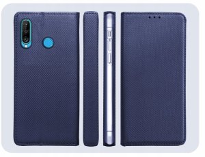 Hello Case Etui z Klapką Do Huawei P30 Lite (Granatowe, Magnetyczne, Zamykane, Case) 6