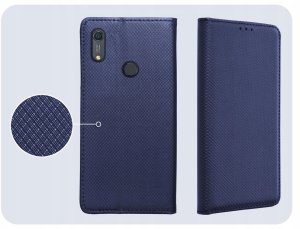 Hello Case Etui z Klapką Do Huawei Y6s / Y6 Prime 2019 / Honor 8A (Granatowe) Szkło 4