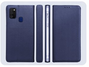 Hello Case Etui z Klapką Do Samsung Galaxy M21 (Granatowe, Magnetyczne, Case) Szkło 6