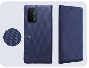 Hello Case Etui z Klapką Do Oppo A54 5G / A74 5G / A93 5G (Granatowe, Magnetyczne) 4