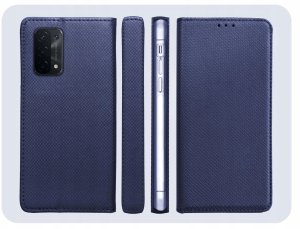 Hello Case Etui z Klapką Do Oppo A54 5G / A74 5G / A93 5G (Granatowe, Magnetyczne) 6