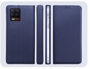Hello Case Etui z Klapką Do Realme 8 / 8 Pro (Granatowe, Magnetyczne, Case) Szkło 6