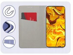 Hello Case Etui z Klapką Do Realme 8 / 8 Pro (Granatowe, Magnetyczne, Zamykane, Case) 3