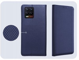 Hello Case Etui z Klapką Do Realme 8 / 8 Pro (Granatowe, Magnetyczne, Zamykane, Case) 4
