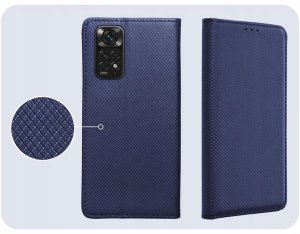 Hello Case Etui z Klapką Do Xiaomi Redmi Note 11 4G / 11s 4G (Granatowe, Case) Szkło 4