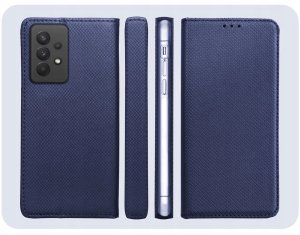 Hello Case Etui z Klapką Do Samsung Galaxy A32 4G (Granatowe, Magnetyczne, Zamykane) 6