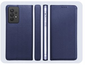Hello Case Etui z Klapką Do Samsung Galaxy A32 4G (Granatowe, Magnetyczne) Szkło 6