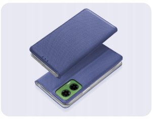 Hello Case Etui z Klapką Do Motorola Moto G35 (Granatowe, Magnetyczne, Case) Szkło 2