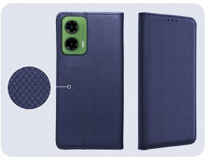 Hello Case Etui z Klapką Do Motorola Moto G35 (Granatowe, Magnetyczne, Case) Szkło 4