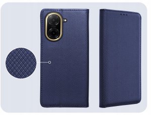 Hello Case Etui z Klapką Do Xiaomi Redmi A5 (Granatowe, Magnetyczne, Zamykane, Case) 4