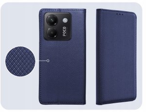 Hello Case Etui z Klapką Do Xiaomi Poco M7 Pro 5G (Granatowe, Magnetyczne, Zamykane) 4