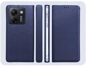 Hello Case Etui z Klapką Do Xiaomi Poco M7 Pro 5G (Granatowe, Magnetyczne, Zamykane) 6