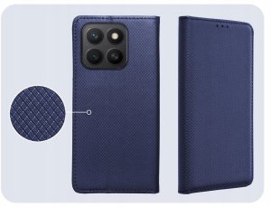 Hello Case Etui z Klapką Do Honor X8C 4G (Granatowe, Magnetyczne, Zamykane, Ochronne) 4