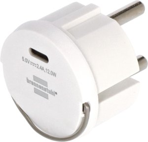 Brennenstuhl Adapter gniazda USB C 2,4A bialy 1508110010 2