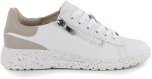 W. Potocki Skórzane półbuty damskie z zamkiem białe Potocki JE19402 38 2