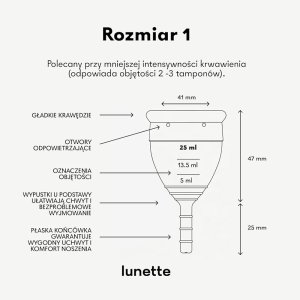 Lunette LUNETTE_Kubeczek menstruacyjn 41mm Różowy 2
