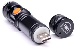 Latarka Solight LED ładowalna kieszonkowa latarka, 200lm, 3W, zoom, Li-Ion 2