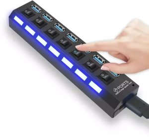 HUB USB HUB USB 7 PORTÓW ROZDZIELACZ ROZGAŁĘŹNIK SWITCH 5