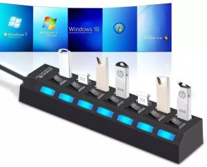HUB USB HUB USB 7 PORTÓW ROZDZIELACZ ROZGAŁĘŹNIK SWITCH 8