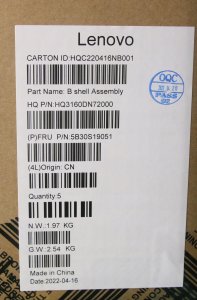 Lenovo LCD bezel with webcam lens 3