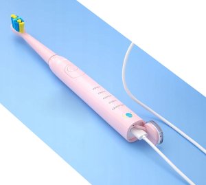 Szczoteczka Seago Soniczna szczoteczka Seago SG-2303 dzieci 3-12 lat, 8 końcówek, USB, różowa 4