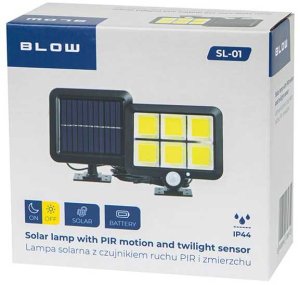 Naświetlacz Vobmat Lampa solarna z czujnikiem ruchu PIR i zmierzchu SL-01 30W 4