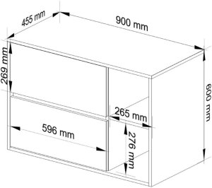 Hakano SZAFKA ŁAZIENKOWA POD UMYWALKĘ VAMI W90 2SZ 2P PK DĄB CRAFT / CZARNY 12