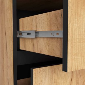 Hakano SZAFKA ŁAZIENKOWA POD UMYWALKĘ VAMI W90 2SZ 2P PK DĄB CRAFT / CZARNY 4