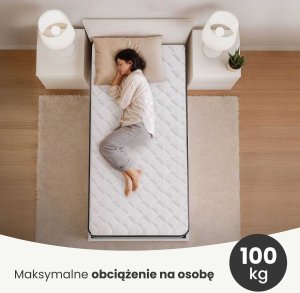 IZER MATERAC Z POKROWCEM 90x190 H24 9