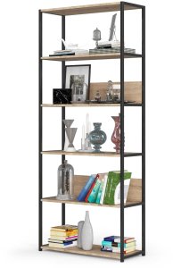 Tectake REGAŁ INDUSTRIALNY 800 CZARNY/DĄB SONOMA 2