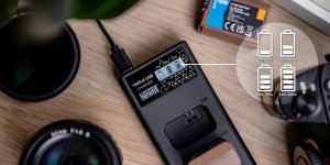Ładowarka do aparatu Eneride Ładowarka trzykanałowa Newell CD-USB-C do akumulatorów LP-E6 do Canon 8