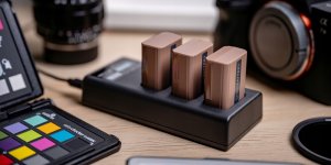 Ładowarka do aparatu Eneride Ładowarka trzykanałowa Newell CD-USB-C do akumulatorów LP-E6 do Canon 9