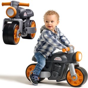 Rowerek biegowy Falk Jeździk Biegowy Ciche Koła Motor Prem1er Retro Czarny 12m+ (453S) 3